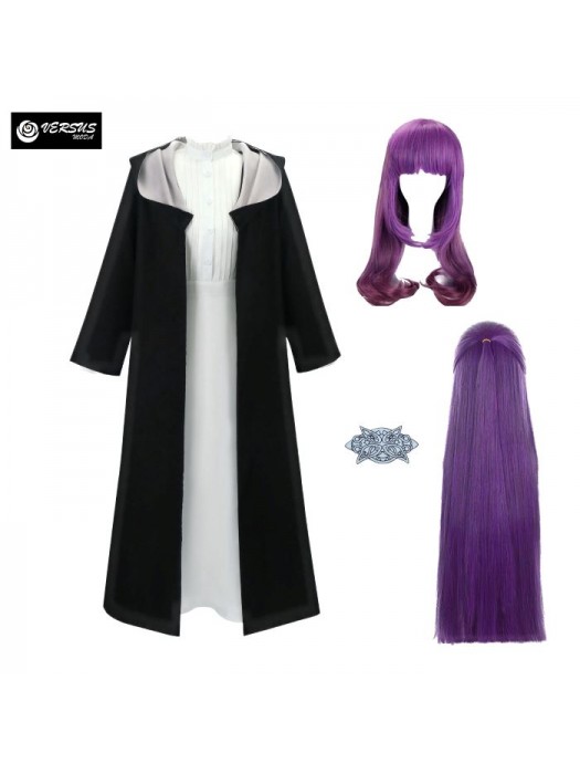 Vestito Cosplay Carnevale Anime Halloween Fern Costume Dress Wig BEYOND08